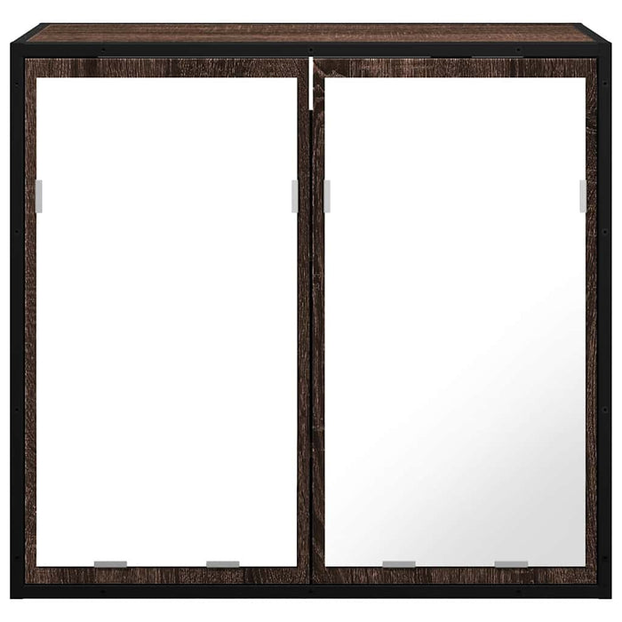 Dulap de baie cu oglindă stejar maro 65x20x60 cm lemn compozit WALTI