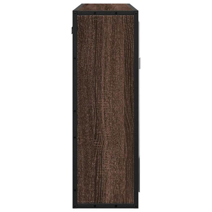 Dulap de baie cu oglindă stejar maro 65x20x60 cm lemn compozit WALTI