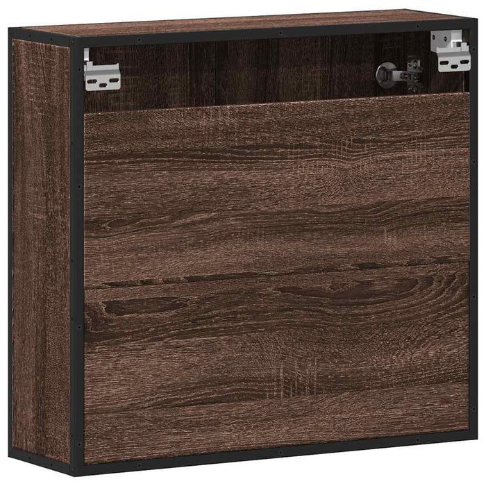 Dulap de baie cu oglindă stejar maro 65x20x60 cm lemn compozit WALTI