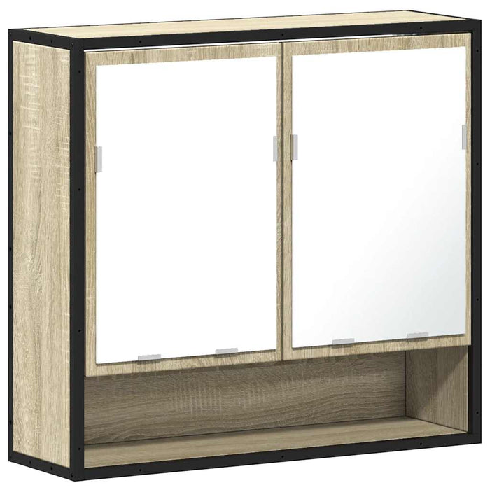 Dulap baie cu oglindă stejar sonoma 65x20x60 cm lemn compozit - WALTI WALTI