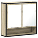 Dulap baie cu oglindă stejar sonoma 65x20x60 cm lemn compozit - WALTI WALTI