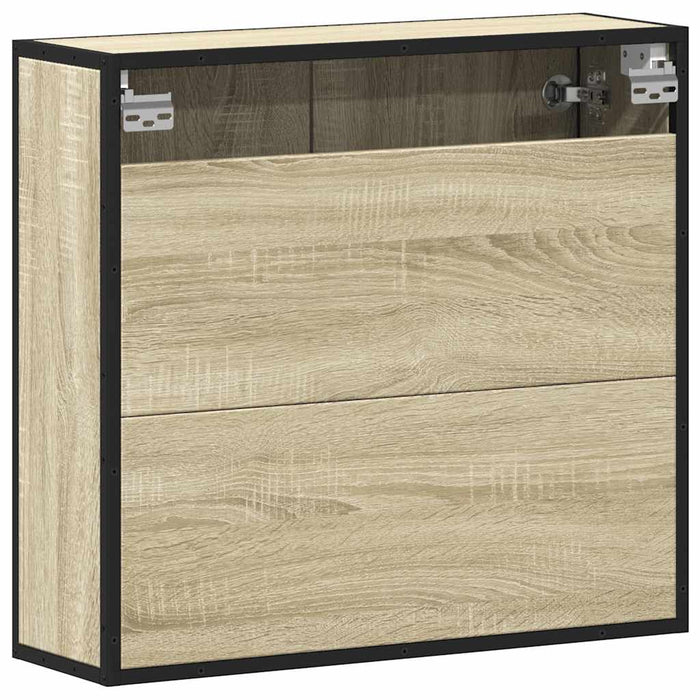 Dulap baie cu oglindă stejar sonoma 65x20x60 cm lemn compozit - WALTI WALTI