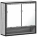 Dulap de baie cu oglindă gri sonoma 65x20x60 cm lemn compozit - WALTI WALTI