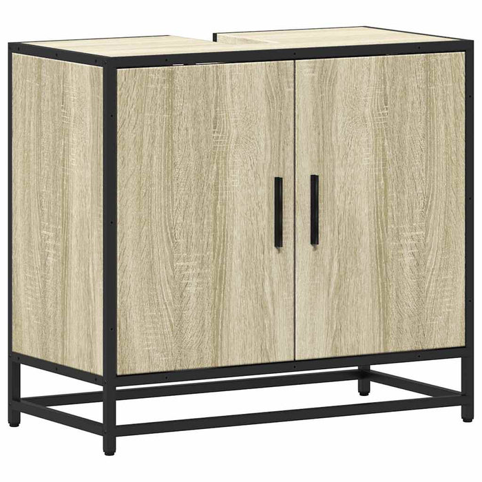 Dulap de chiuvetă baie stejar sonoma 65x33x60 cm lemn prelucrat - WALTI WALTI