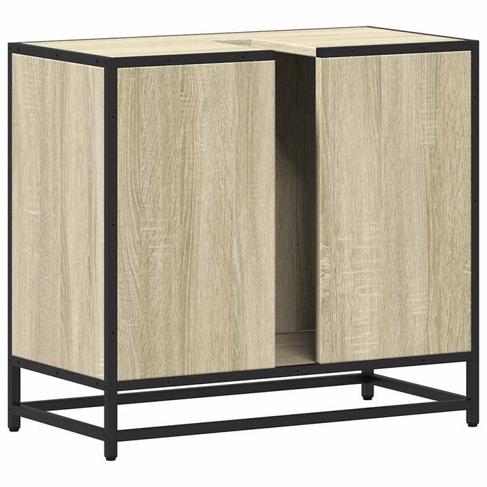 Dulap de chiuvetă baie stejar sonoma 65x33x60 cm lemn prelucrat - WALTI WALTI