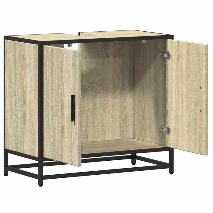 Dulap de chiuvetă baie stejar sonoma 65x33x60 cm lemn prelucrat - WALTI WALTI