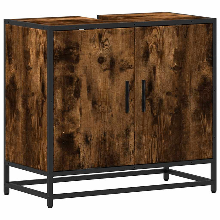 Dulap pentru chiuvetă de baie stejar afumat 65x33x60 cm lemn - WALTI WALTI