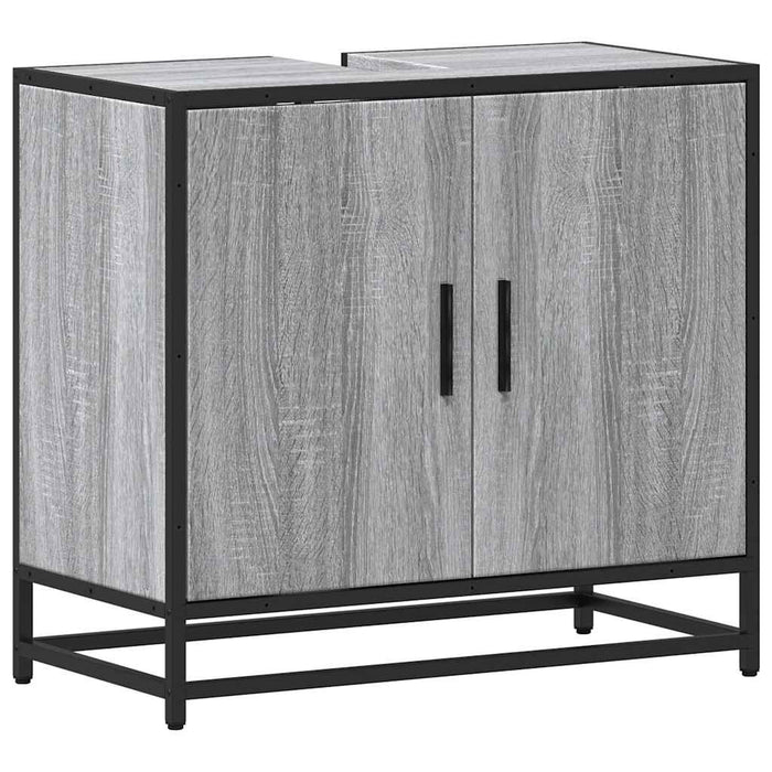 Dulap pentru chiuvetă de baie gri Sonoma 65x33x60 cm lemn - WALTI WALTI