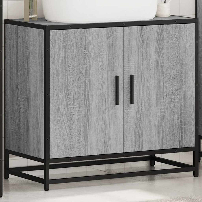 Dulap pentru chiuvetă de baie gri Sonoma 65x33x60 cm lemn - WALTI WALTI