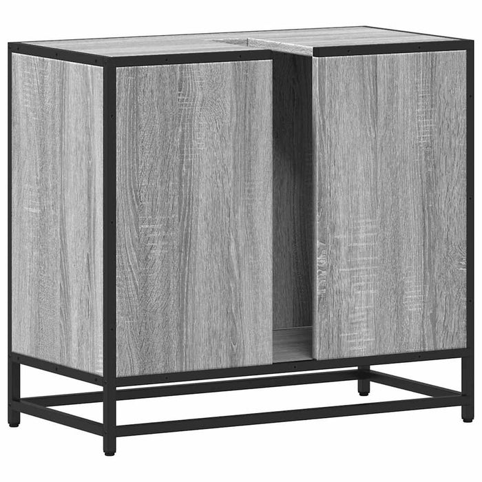Dulap pentru chiuvetă de baie gri Sonoma 65x33x60 cm lemn - WALTI WALTI