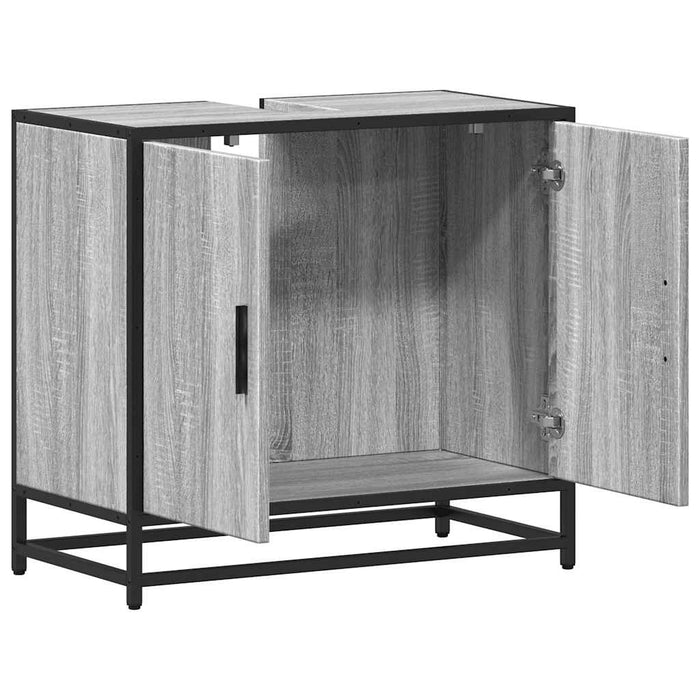 Dulap pentru chiuvetă de baie gri Sonoma 65x33x60 cm lemn - WALTI WALTI