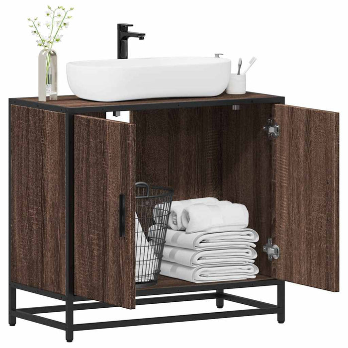 Dulap pentru chiuvetă de baie stejar maro 65x33x60 cm lemn - WALTI WALTI