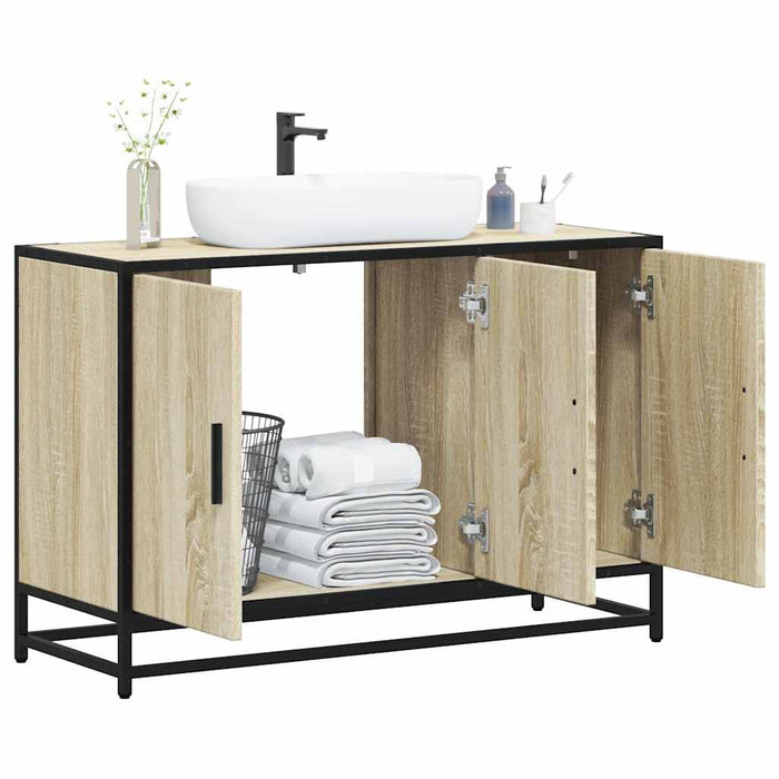 Dulap pentru chiuveta de baie stejar Sonoma 90x33x60 cm lemn - WALTI WALTI