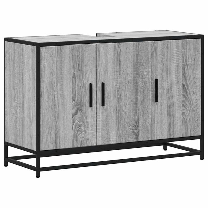 Dulap pentru chiuvetă de baie gri Sonoma 90x33x60 cm lemn - WALTI WALTI