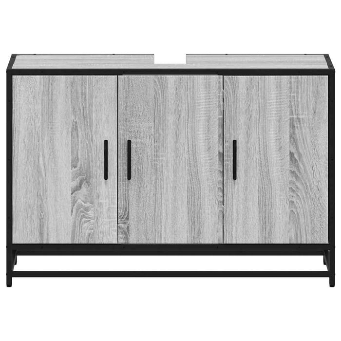 Dulap pentru chiuvetă de baie gri Sonoma 90x33x60 cm lemn - WALTI WALTI
