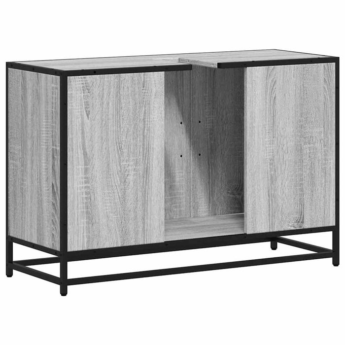 Dulap pentru chiuvetă de baie gri Sonoma 90x33x60 cm lemn - WALTI WALTI