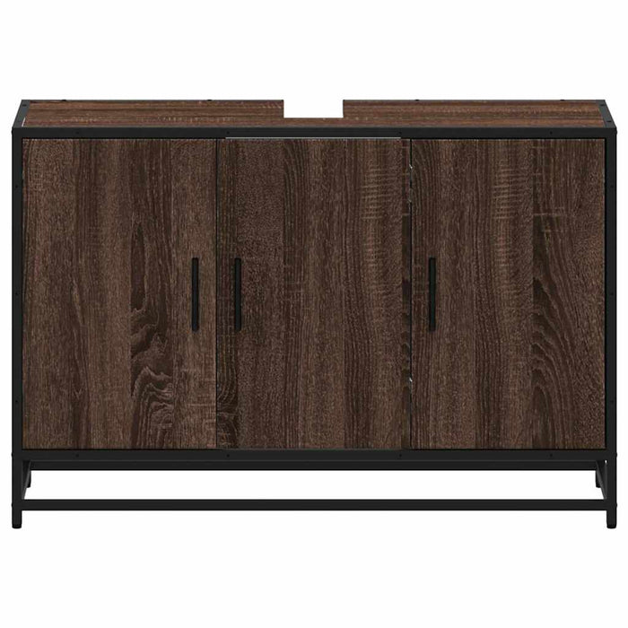 Dulap pentru chiuvetă de baie stejar maro 90x33x60 cm lemn - WALTI WALTI