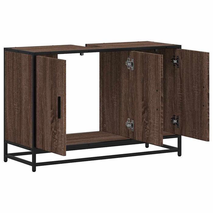 Dulap pentru chiuvetă de baie stejar maro 90x33x60 cm lemn - WALTI WALTI