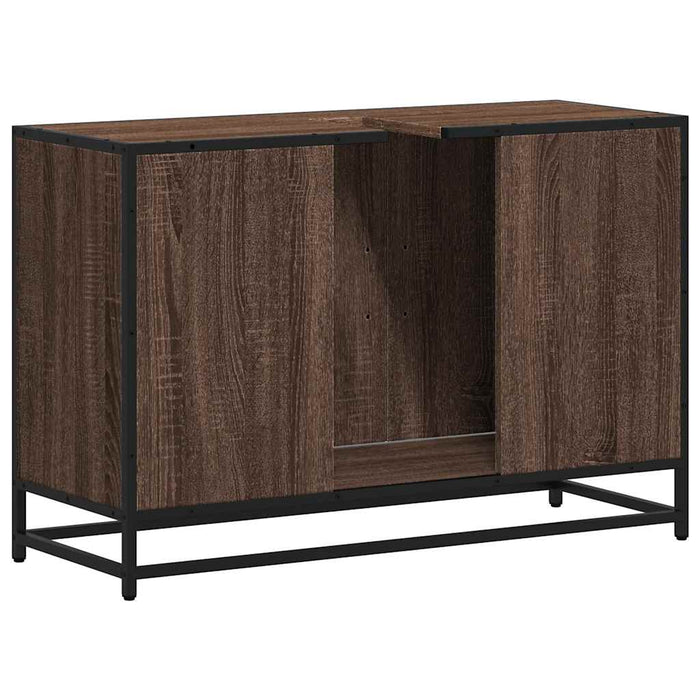 Dulap pentru chiuvetă de baie stejar maro 90x33x60 cm lemn - WALTI WALTI