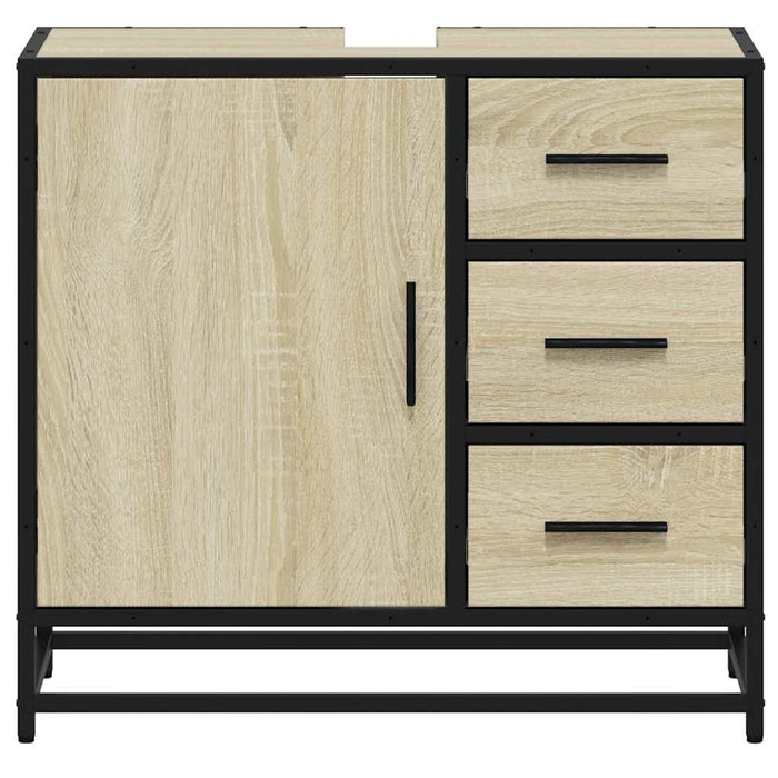 Dulap de chiuvetă baie stejar sonoma 65x33x60 cm lemn prelucrat - WALTI WALTI