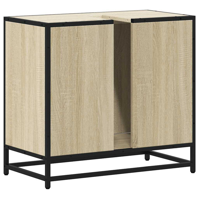 Dulap de chiuvetă baie stejar sonoma 65x33x60 cm lemn prelucrat - WALTI WALTI