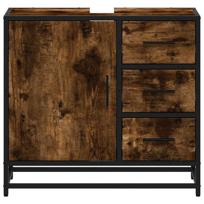 Dulap pentru chiuvetă de baie stejar afumat 65x33x60 cm lemn - WALTI WALTI