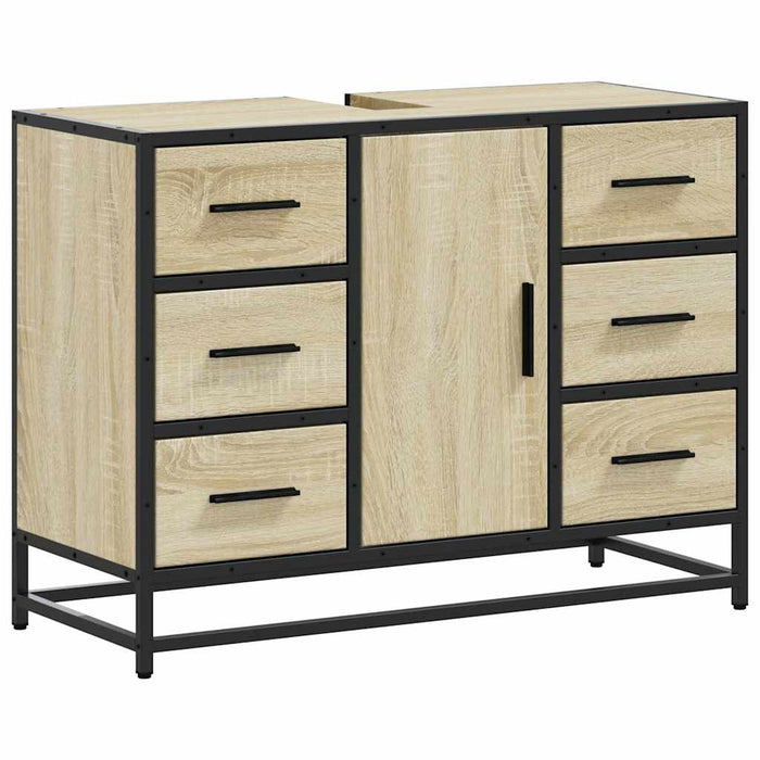 Dulap chiuveta de baie, stejar sonoma, 80x33x60cm lemn compozit - WALTI WALTI