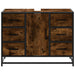 Dulap chiuveta de baie stejar fumuriu 80x33x60 cm lemn compozit - WALTI WALTI
