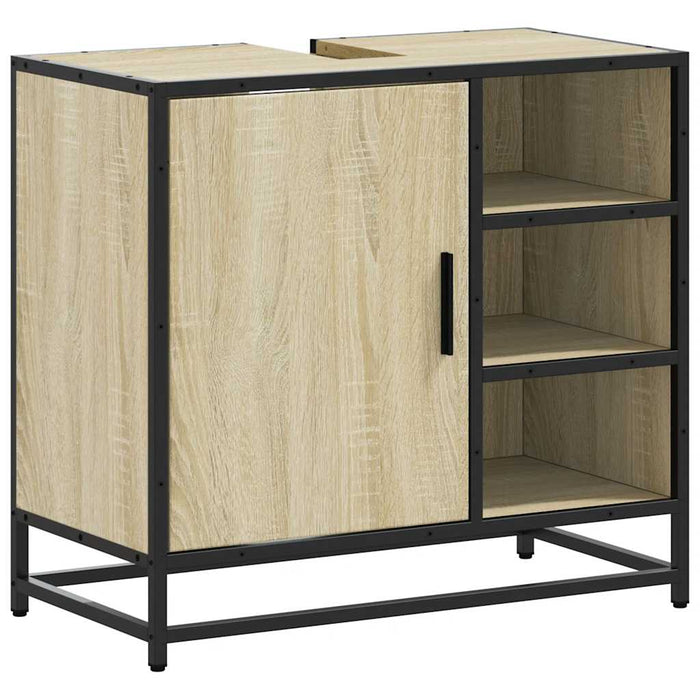 Dulap de chiuvetă baie stejar sonoma 65x33x60 cm lemn prelucrat - WALTI WALTI
