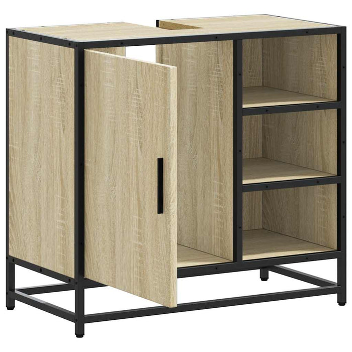 Dulap de chiuvetă baie stejar sonoma 65x33x60 cm lemn prelucrat - WALTI WALTI