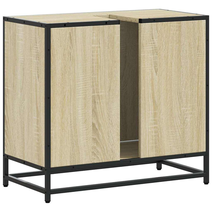 Dulap de chiuvetă baie stejar sonoma 65x33x60 cm lemn prelucrat - WALTI WALTI