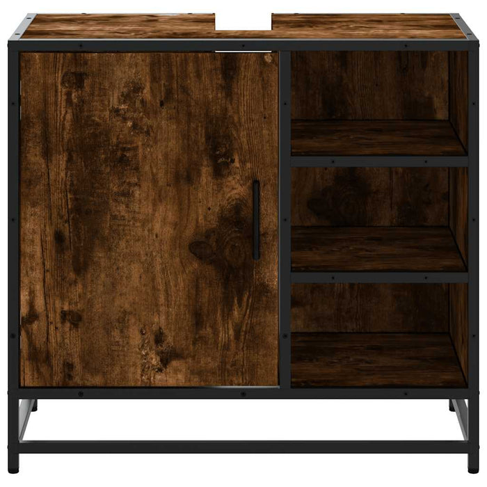 Dulap pentru chiuvetă de baie stejar afumat 65x33x60 cm lemn - WALTI WALTI