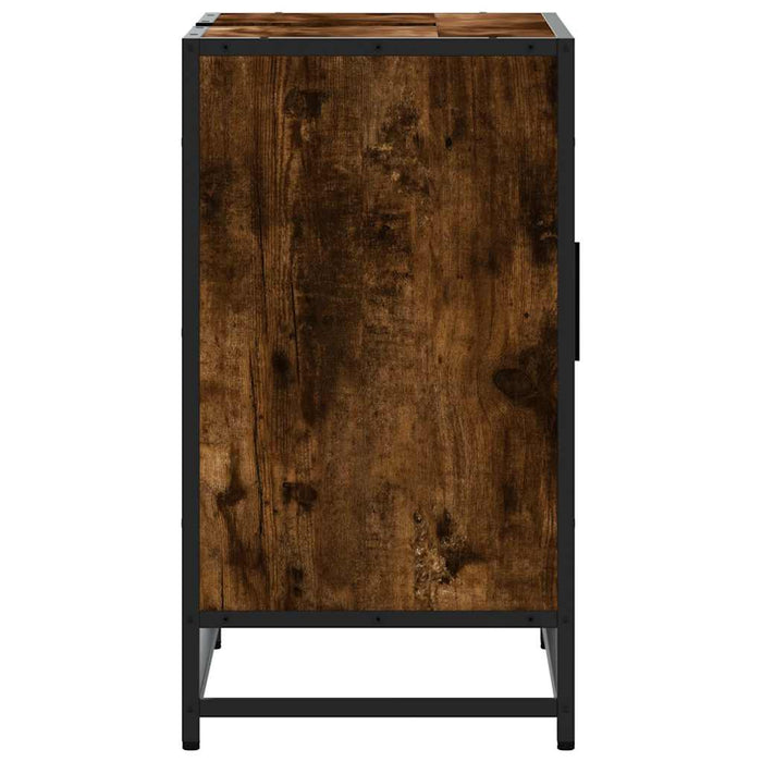 Dulap pentru chiuvetă de baie stejar afumat 65x33x60 cm lemn - WALTI WALTI