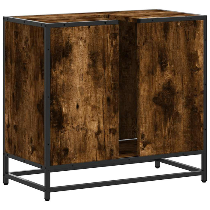 Dulap pentru chiuvetă de baie stejar afumat 65x33x60 cm lemn - WALTI WALTI