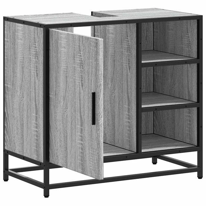 Dulap pentru chiuvetă de baie gri Sonoma 65x33x60 cm lemn - WALTI WALTI