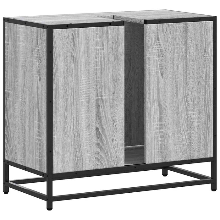 Dulap pentru chiuvetă de baie gri Sonoma 65x33x60 cm lemn - WALTI WALTI