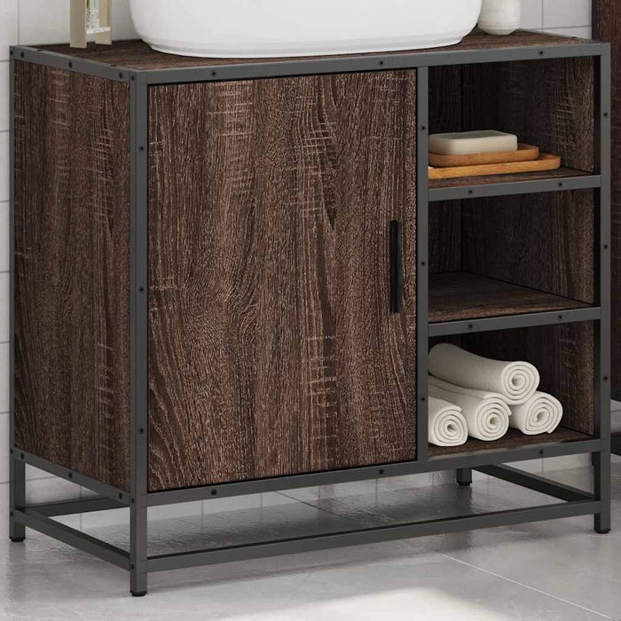 Dulap pentru chiuvetă de baie stejar maro 65x33x60 cm lemn - WALTI WALTI