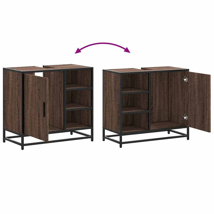 Dulap pentru chiuvetă de baie stejar maro 65x33x60 cm lemn - WALTI WALTI