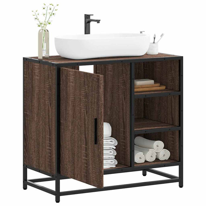 Dulap pentru chiuvetă de baie stejar maro 65x33x60 cm lemn - WALTI WALTI