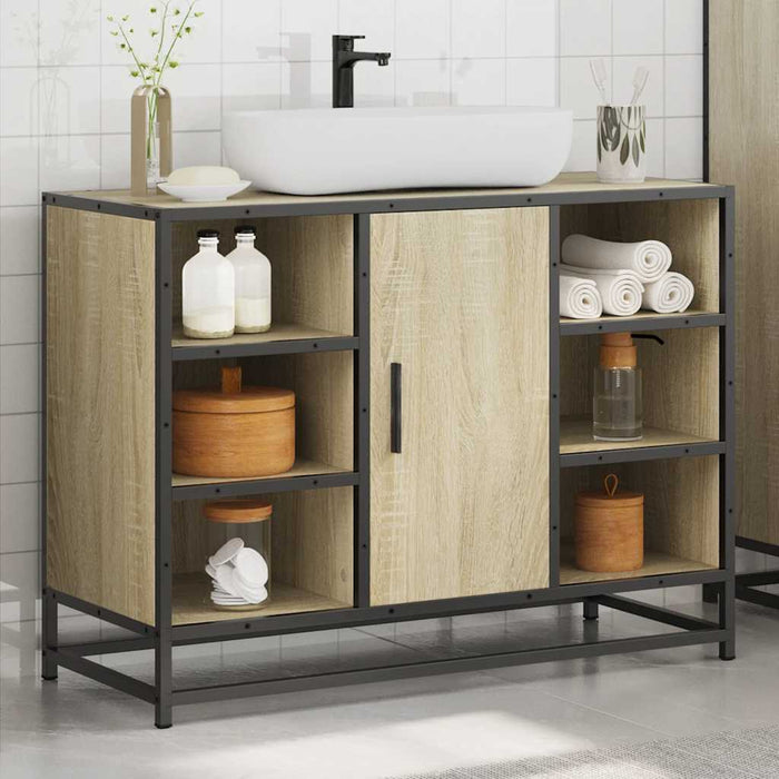 Dulap chiuveta de baie, stejar sonoma, 80x33x60cm lemn compozit - WALTI WALTI