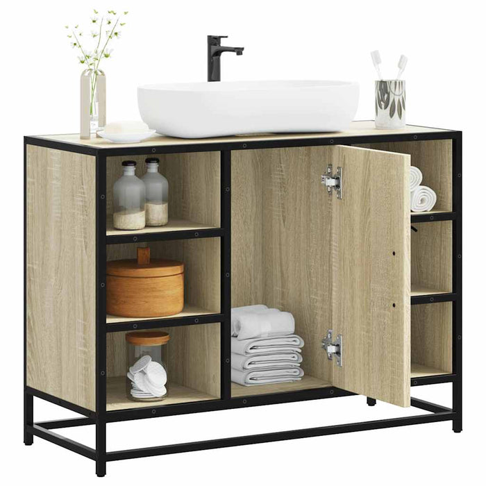 Dulap chiuveta de baie, stejar sonoma, 80x33x60cm lemn compozit - WALTI WALTI
