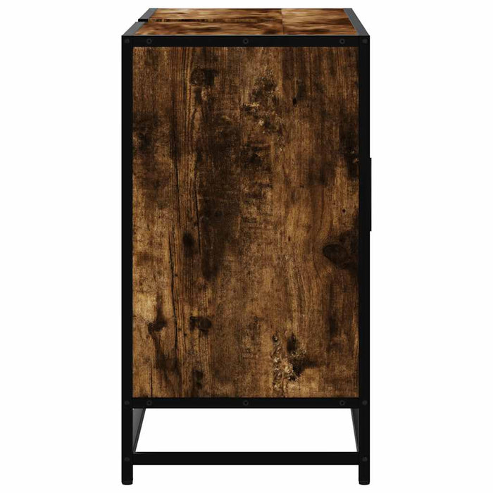 Dulap chiuveta de baie stejar fumuriu 80x33x60 cm lemn compozit - WALTI WALTI