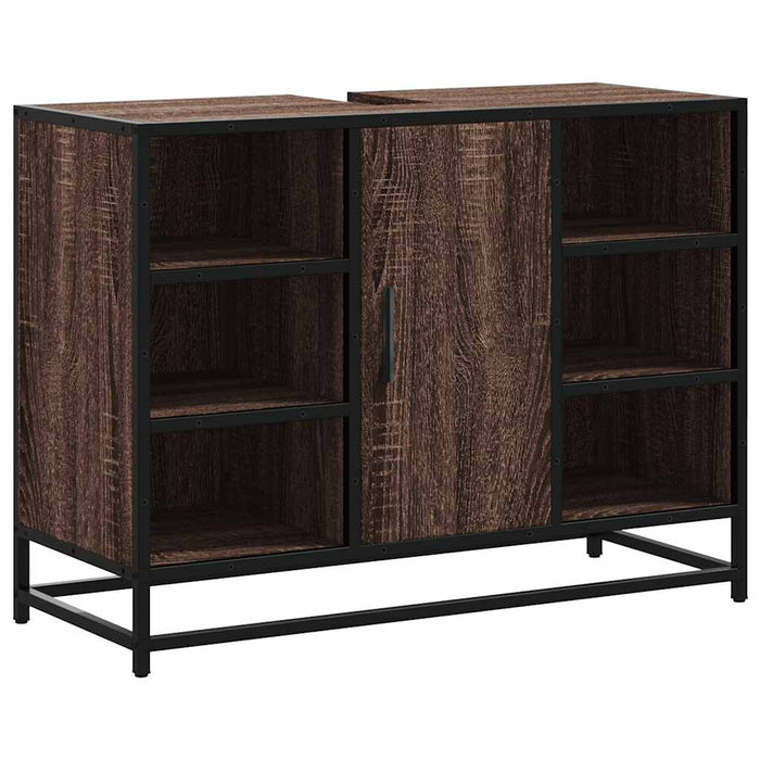 Dulap chiuveta de baie, stejar maro, 80x33x60 cm, lemn compozit - WALTI WALTI
