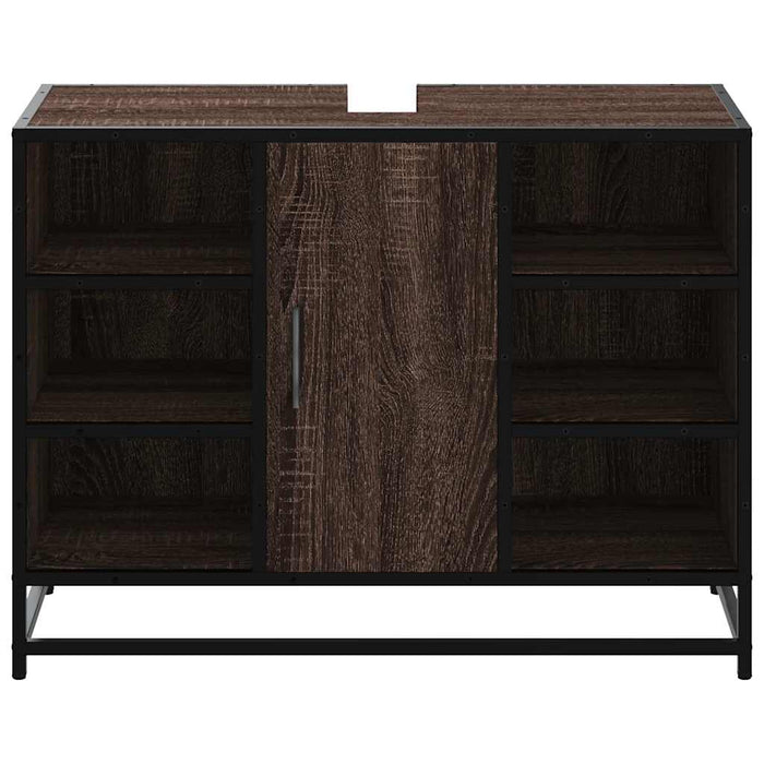 Dulap chiuveta de baie, stejar maro, 80x33x60 cm, lemn compozit - WALTI WALTI