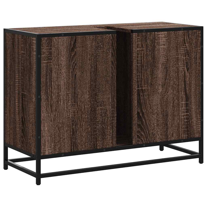 Dulap chiuveta de baie, stejar maro, 80x33x60 cm, lemn compozit - WALTI WALTI