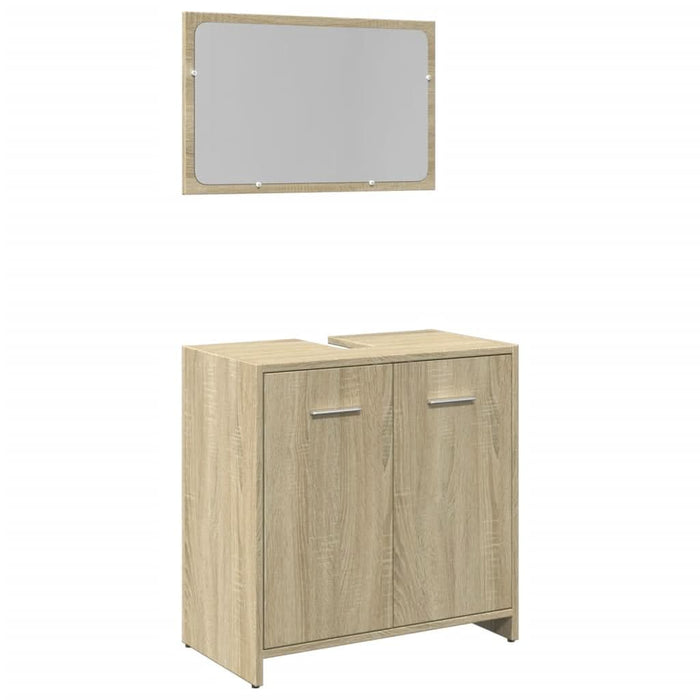 Set mobilier de baie, 2 piese, stejar sonoma, lemn prelucrat - WALTI WALTI
