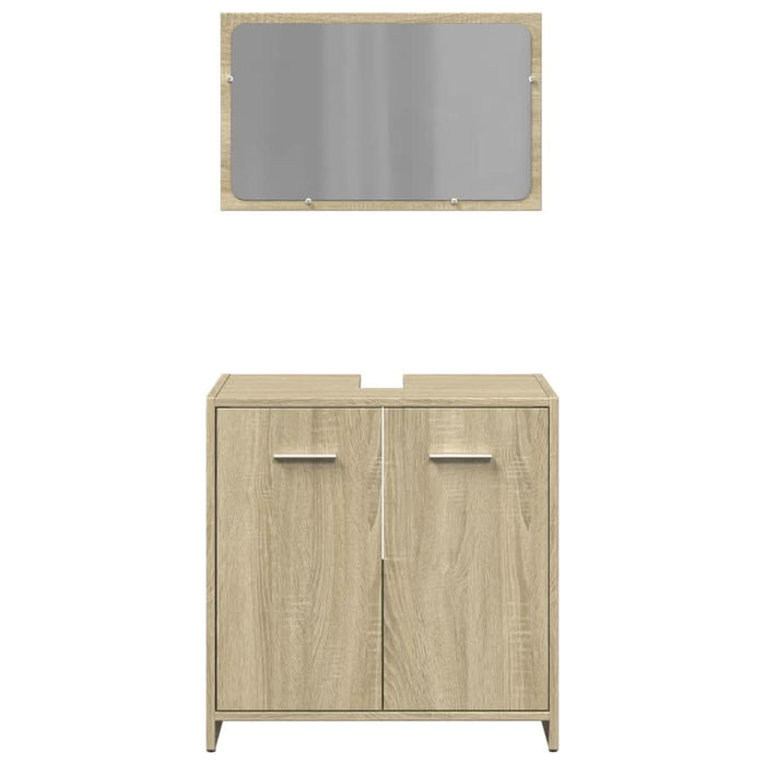 Set mobilier de baie, 2 piese, stejar sonoma, lemn prelucrat - WALTI WALTI