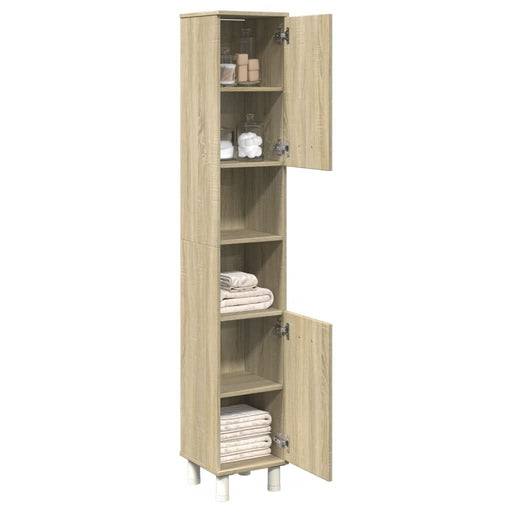 Dulap de baie, stejar sonoma, 30,5x30x179 cm, lemn prelucrat - WALTI WALTI