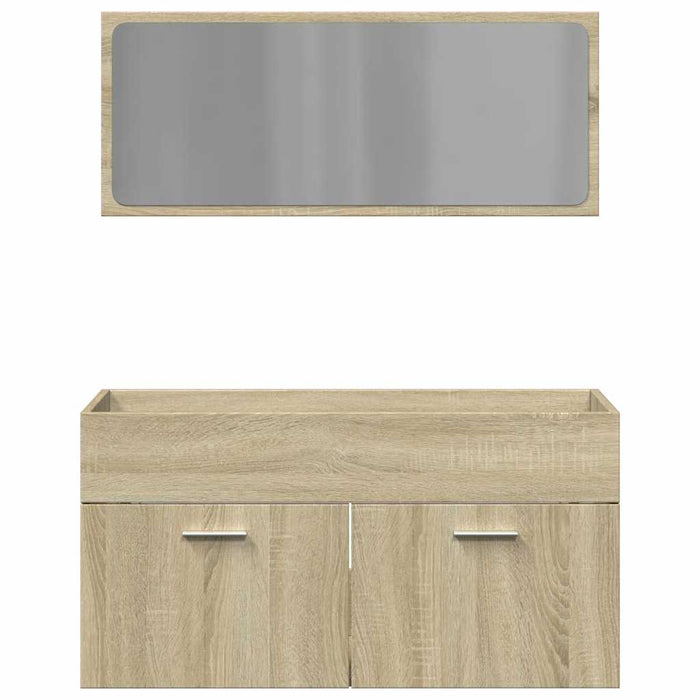 Set mobilier de baie, 2 piese, stejar sonoma, lemn prelucrat - WALTI WALTI