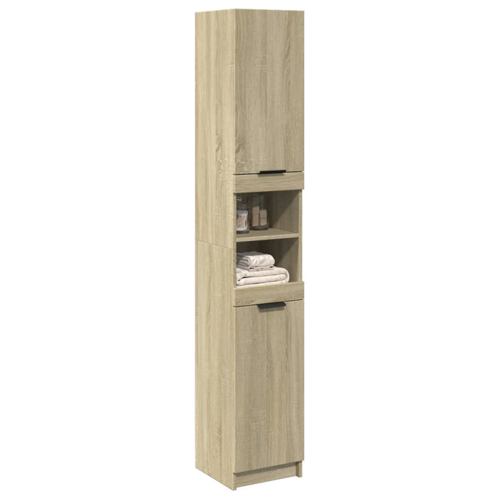 Dulap de baie, stejar sonoma, 32x34x188,5 cm, lemn prelucrat - WALTI WALTI